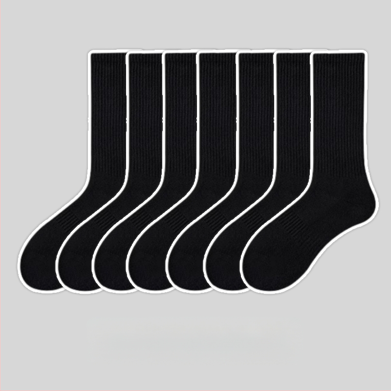 7 paari valgeid sokke, meeste poolsääreni ulatuvad sokid, naiste puhtast puuvillast higi imavad spordisokid, korvpallisokid, paksendatud rätikupõhjaga sukad