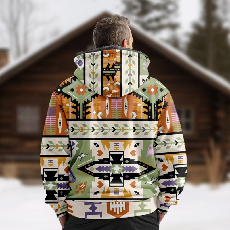 Prekogranična vruća prodaja baršunaste zadebljane zimske pamučne vanjske odjeće u etničkom stilu za muškarce s dvostrukom podstavom, debela baršunasta pamučna vanjska odjeća, topla pamučna vanjska odjeća