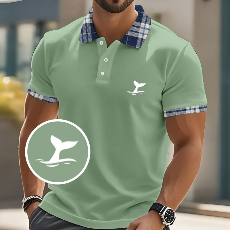 Tehase otsemüük Euroopa ja Ameerika piiriülene enimmüüdud 3D-digitaalprintimisega lühikeste varrukatega meeste polosärk suviseks igapäevaseks vabaajarõivasteks