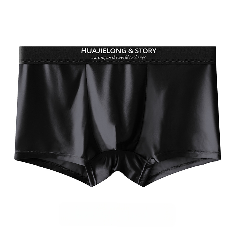 Huajielong meeste aluspesu jääsiidist uus ühevärviline hulgimüügi vöökoht meeste pluss-suurus hingavad meeste bokserid, mida saab kasutada juuste pesemiseks
