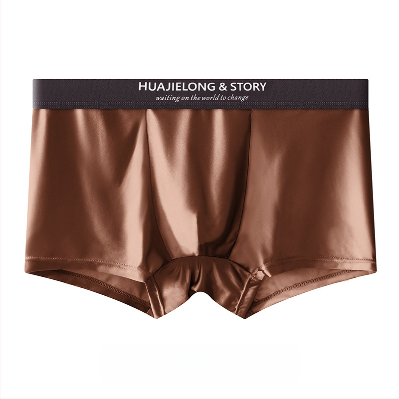 Huajielong meeste aluspesu jääsiidist uus ühevärviline hulgimüügi vöökoht meeste pluss-suurus hingavad meeste bokserid, mida saab kasutada juuste pesemiseks