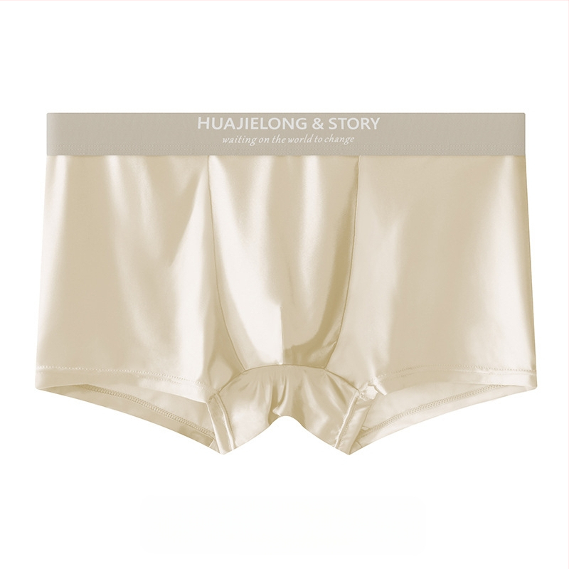 Huajielong meeste aluspesu jääsiidist uus ühevärviline hulgimüügi vöökoht meeste pluss-suurus hingavad meeste bokserid, mida saab kasutada juuste pesemiseks