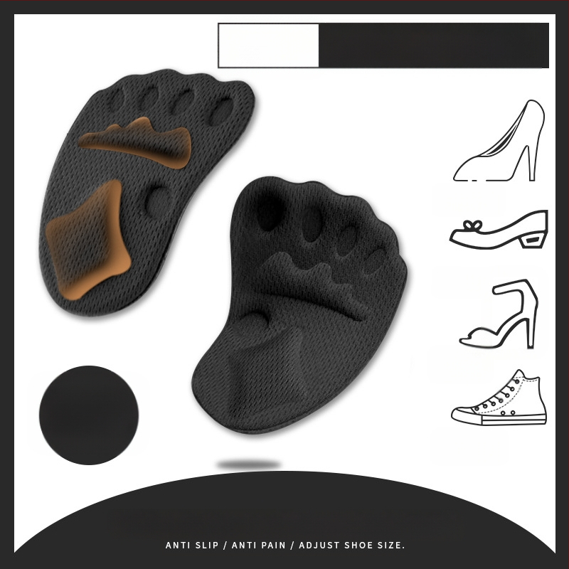 Kõrgete kontsade esijala padjad, naiste jalanõude sisetükid, jalanõu suuruse vähendajad, pehmed valuvastased jalanõud, poole suurusega padjad, libisemiskindlad spordijalanõude sisetükid