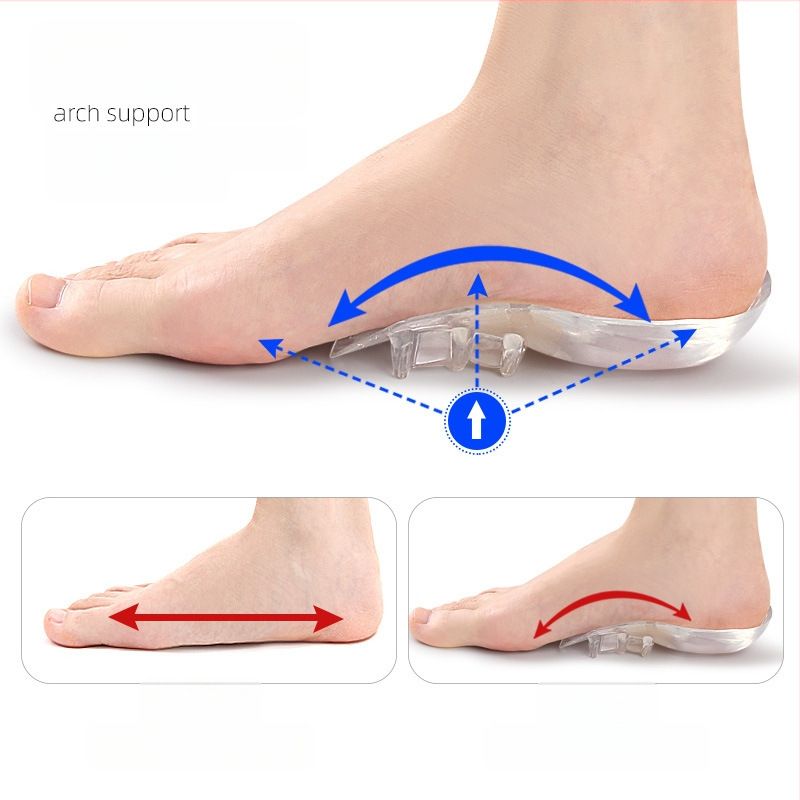 Permatomas pėdos arkos puspadis suaugusiesiems su išlenktomis kojomis viduje ir išorėje, ortopedinis pėdos arkos galinis padas, plokščias pėdos arkos atramos vidpadis