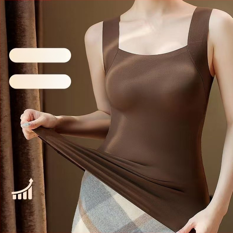 Taro Mud Qi jäljetu pilvedeta lihaste alusriided sügis- ja talve sisemine alus laisk inimene rinnapadjaga poolfikseeritud soe vest naistele