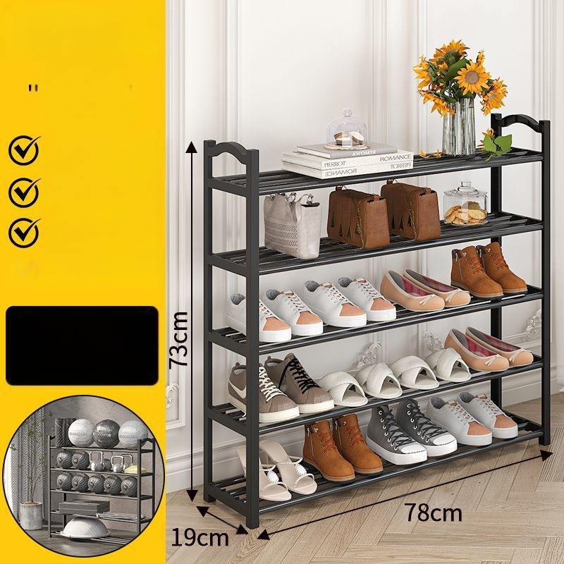 Kingariiul mitmekihiline majapidamise lihtne ukseava üliõpilaste ühiselamu tolmukindel ja tugevate kinnitustega populaarne kingakapp hoiuriiul