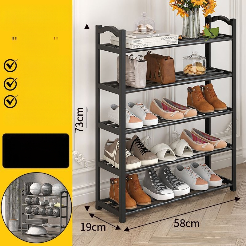 Kingariiul mitmekihiline majapidamise lihtne ukseava üliõpilaste ühiselamu tolmukindel ja tugevate kinnitustega populaarne kingakapp hoiuriiul