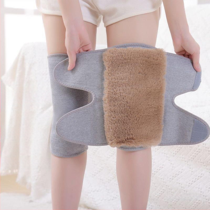Genunchiere de iarnă din păr de cămilă, calde, rezistente la frig, pentru bărbați și femei, de vârstă mijlocie și vârstnici, căptușite cu fleece, îngroșate, rezistente la vânt, genunchiere, acoperă picioarele