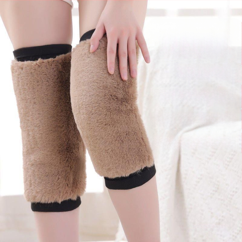 Genunchiere de iarnă din păr de cămilă, calde, rezistente la frig, pentru bărbați și femei, de vârstă mijlocie și vârstnici, căptușite cu fleece, îngroșate, rezistente la vânt, genunchiere, acoperă picioarele