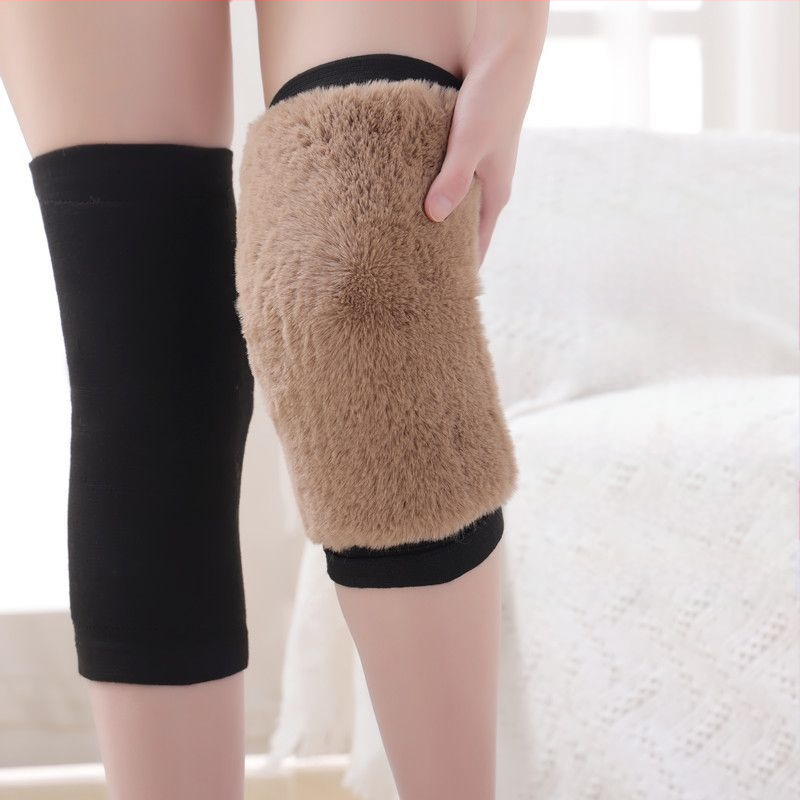 Genunchiere de iarnă din păr de cămilă, calde, rezistente la frig, pentru bărbați și femei, de vârstă mijlocie și vârstnici, căptușite cu fleece, îngroșate, rezistente la vânt, genunchiere, acoperă picioarele