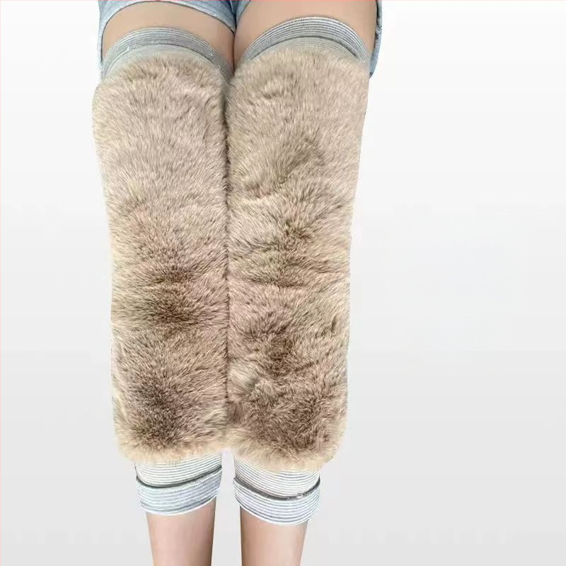 Genunchiere de iarnă din păr de cămilă, calde, rezistente la frig, pentru bărbați și femei, de vârstă mijlocie și vârstnici, căptușite cu fleece, îngroșate, rezistente la vânt, genunchiere, acoperă picioarele