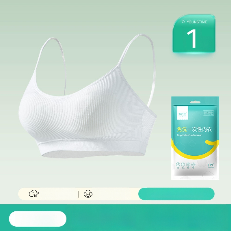 Ühekordselt kasutatav aluspesurinnahoidja Rinnahoidja Puhas puuvillane mugav pesuvaba eraldi pakendis reisivest jäljendamata