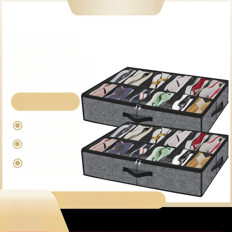 „Amazon“ lovos apačios batų laikymo krepšys sulankstomas neaustinis 12 tinklelių batų dėžės apdailos krepšys namams, didmeninė prekyba