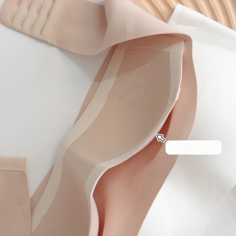 Moteriška liemenėlė be petnešėlių, „Push-up“, maža krūtinė, neslystanti, apsauganti nuo atvirų vietų, besiūlė juosmens dalis, vidinė apranga, graži nugara, želė dryžuota liemenėlė