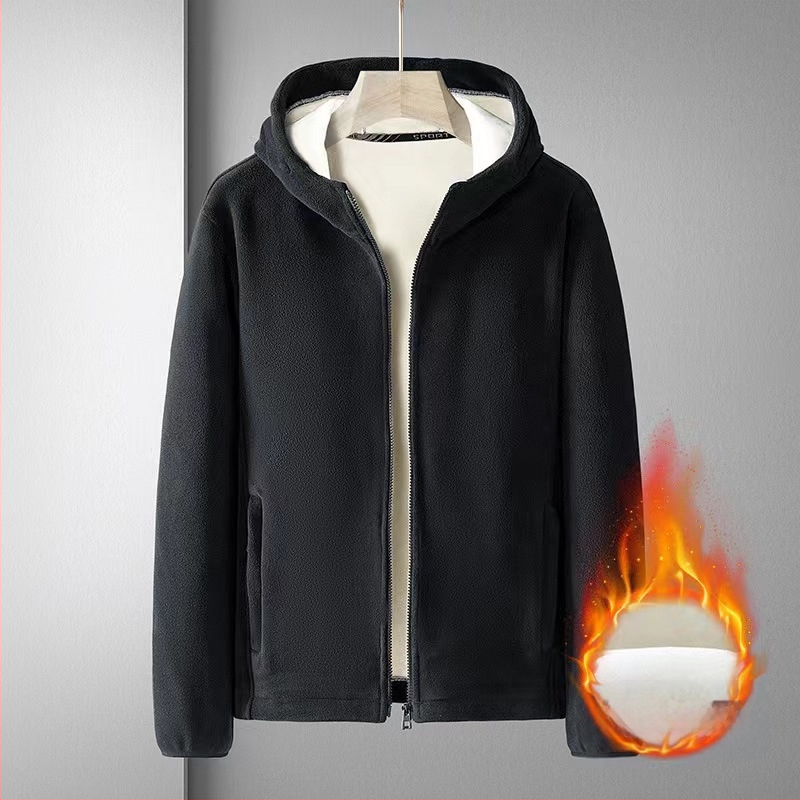 Φθινόπωρο/Χειμώνας 2024 Νέα Ζακέτα με Κουκούλα Wei Yi Ανδρικό Μπουφάν Wei Yi Olympic Velvet με Κουκούλα, Βαρέως Τύπου