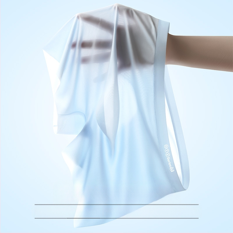 Meeste aluspesu jääsiidist lühikesed püksid, jäljendamata läbipaistvad õhukesed aluspüksid, meeste Cool Sense 7A antibakteriaalsed hingavad bokserid