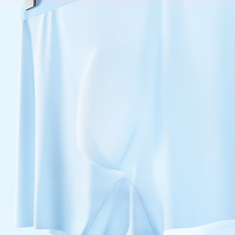 Meeste aluspesu jääsiidist lühikesed püksid, jäljendamata läbipaistvad õhukesed aluspüksid, meeste Cool Sense 7A antibakteriaalsed hingavad bokserid