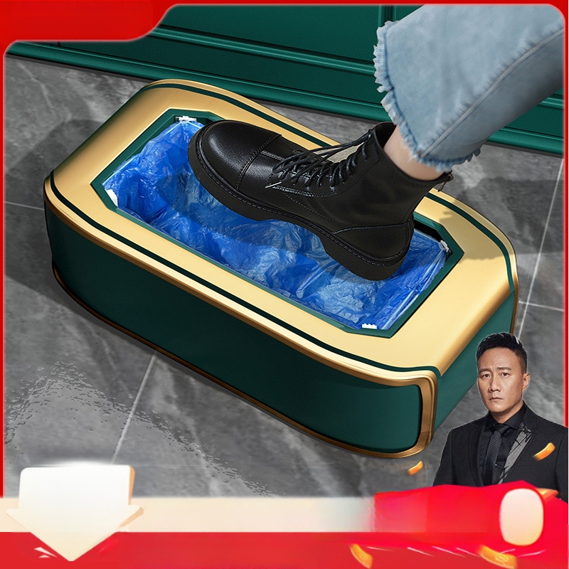 Apsauginė plėvelė biuro viduje, didelio dydžio batų užvalkalų mašina, skirta žengti ant kojų, visiškai automatinis naujas vienkartinis aukštos klasės batų keitimo artefaktas