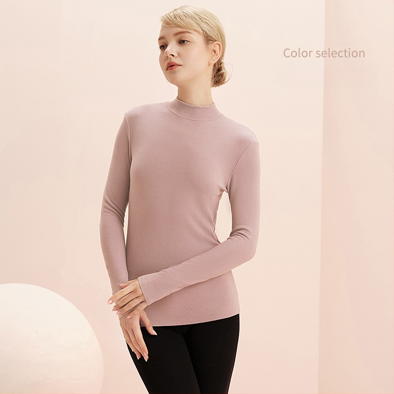 Ženska termalna odjeća za ljepotu kože s hijaluronskom kiselinom Derong za jesen i zimu 2024., nova majica s dugim rukavima i ovratnikom od kornjače