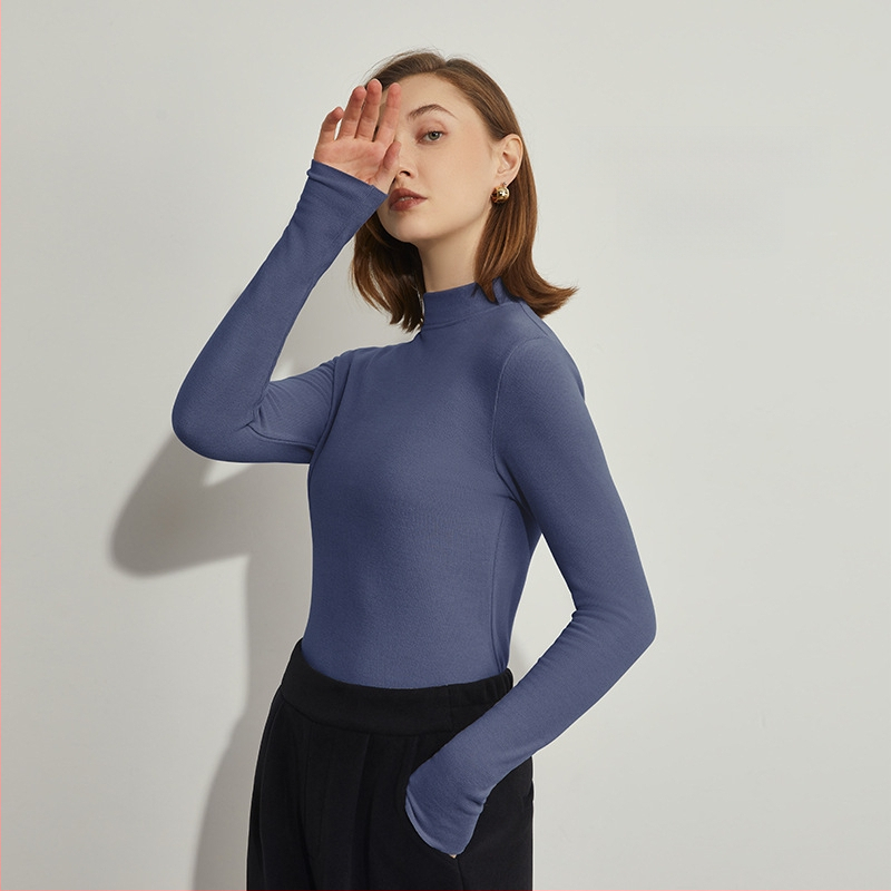 Ženska termalna odjeća za ljepotu kože s hijaluronskom kiselinom Derong za jesen i zimu 2024., nova majica s dugim rukavima i ovratnikom od kornjače