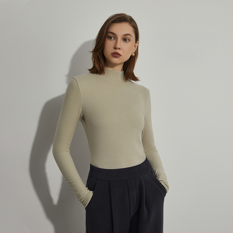 Ženska termalna odjeća za ljepotu kože s hijaluronskom kiselinom Derong za jesen i zimu 2024., nova majica s dugim rukavima i ovratnikom od kornjače