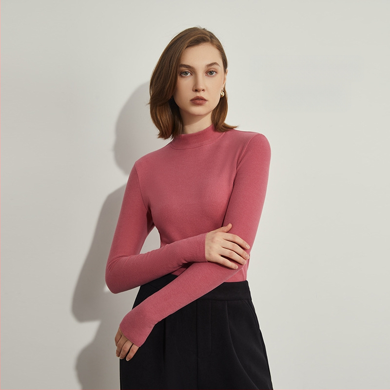 Ženska termalna odjeća za ljepotu kože s hijaluronskom kiselinom Derong za jesen i zimu 2024., nova majica s dugim rukavima i ovratnikom od kornjače