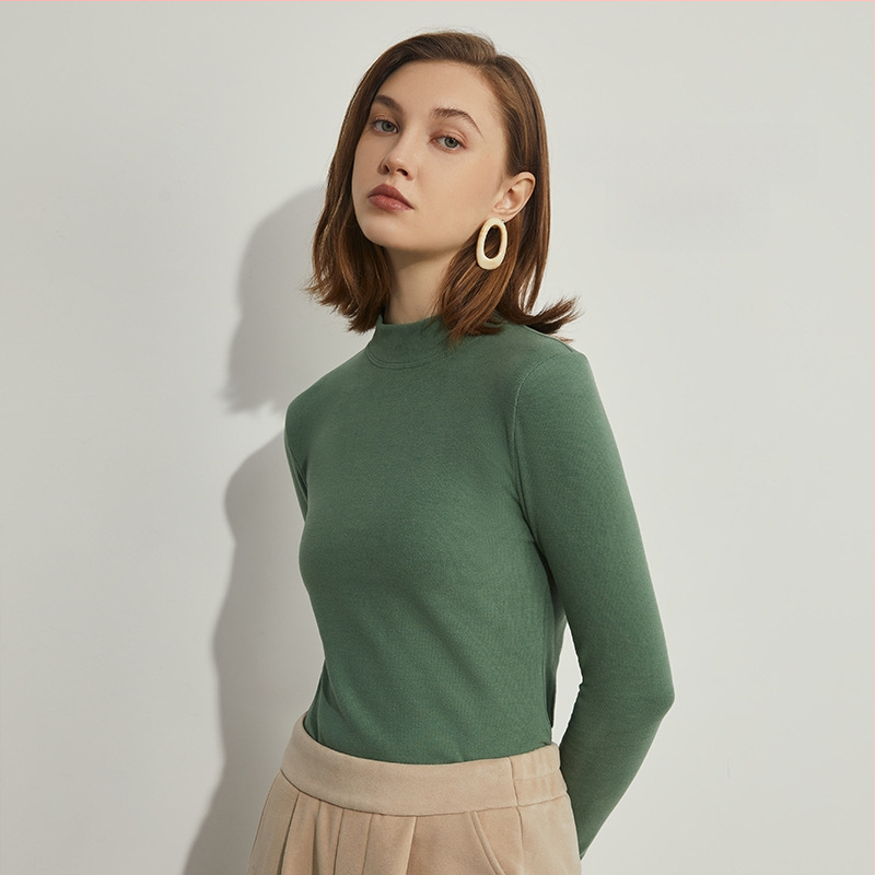 Ženska termalna odjeća za ljepotu kože s hijaluronskom kiselinom Derong za jesen i zimu 2024., nova majica s dugim rukavima i ovratnikom od kornjače