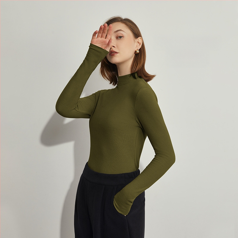Ženska termalna odjeća za ljepotu kože s hijaluronskom kiselinom Derong za jesen i zimu 2024., nova majica s dugim rukavima i ovratnikom od kornjače