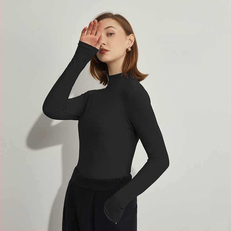 Ženska termalna odjeća za ljepotu kože s hijaluronskom kiselinom Derong za jesen i zimu 2024., nova majica s dugim rukavima i ovratnikom od kornjače