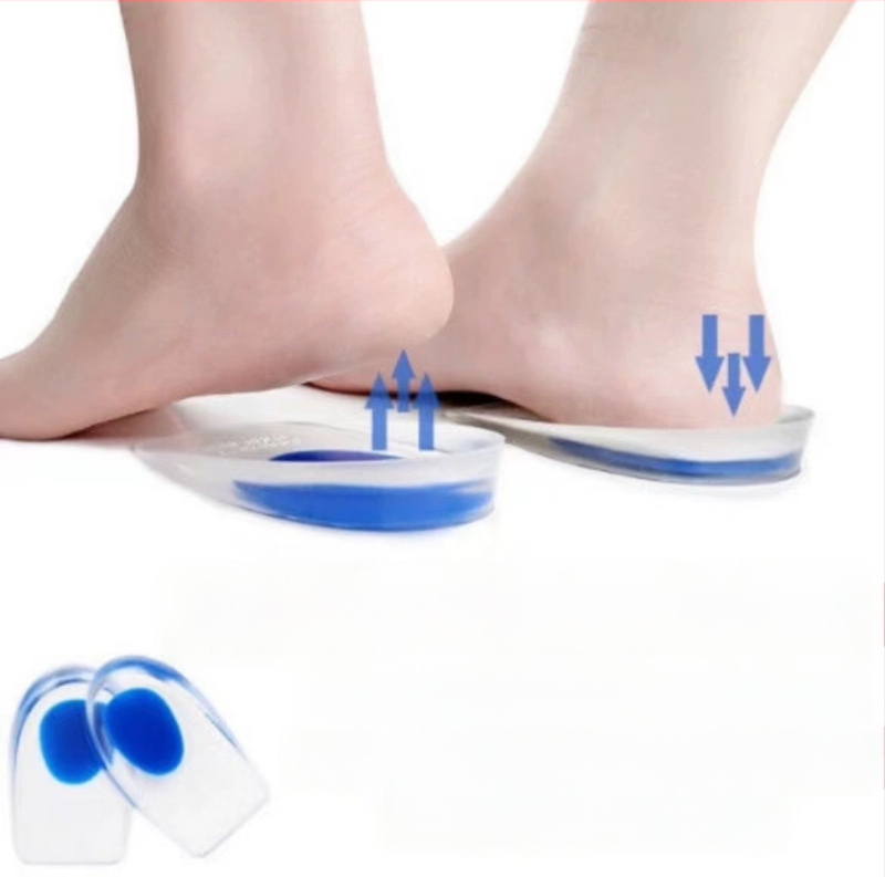 Silikoniniai kulno įklotai, skirti kulno skausmui, pusės dydžio įklotai vyrams ir moterims, skirti kaulų ataugai, kulno skausmui, Achilo sausgyslės uždegimui, ilgi pusės dydžio vidpadžiai.