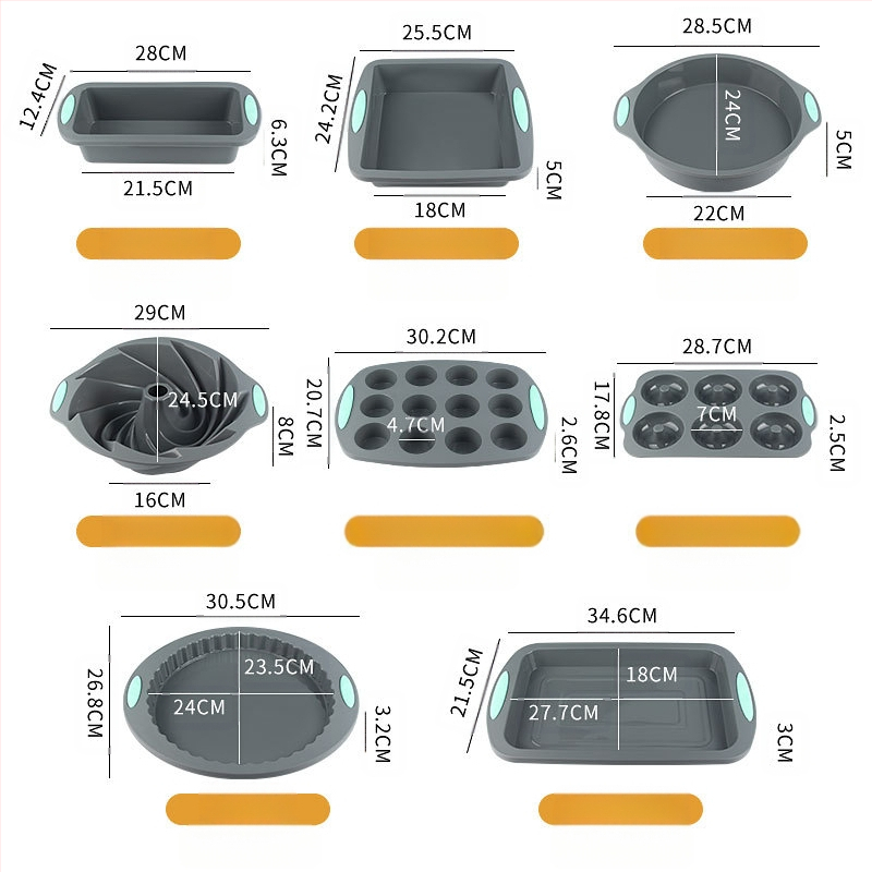 Küpsetusvorm silikoonist kahevärviline koogivorm silikoonist šifoonist küpsetusplaat Mafeni tassi röstsaia vorm sõõrikuvorm