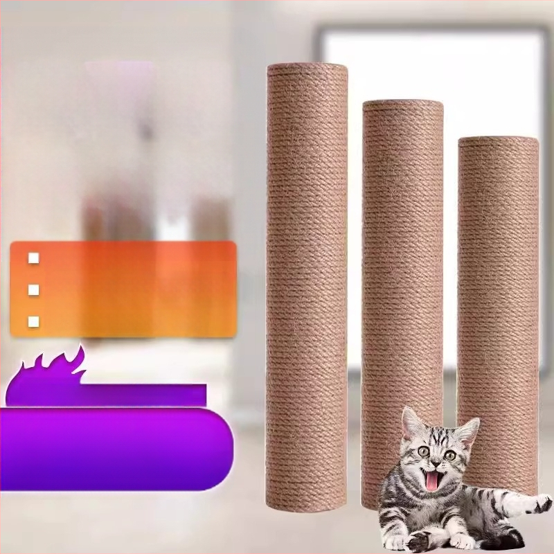 Kanapių virvės stulpas katėms laipiojimo rėmas stulpas džiuto sizalio pakaitinis stulpas katėms griebti stulpas savadarbis dangaus stulpas „pasidaryk pats“ sprogimai