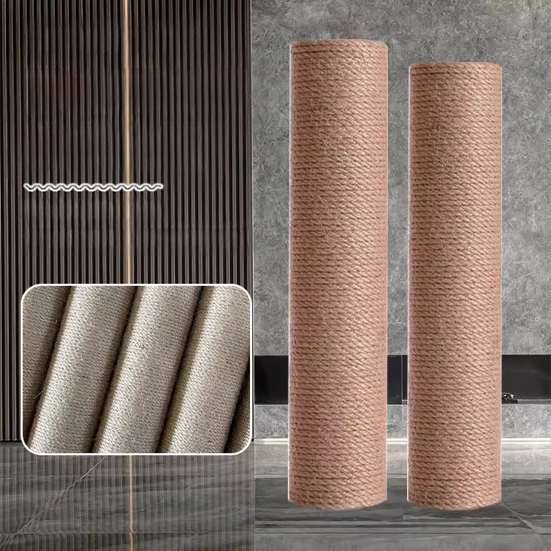 Kanapių virvės stulpas katėms laipiojimo rėmas stulpas džiuto sizalio pakaitinis stulpas katėms griebti stulpas savadarbis dangaus stulpas „pasidaryk pats“ sprogimai