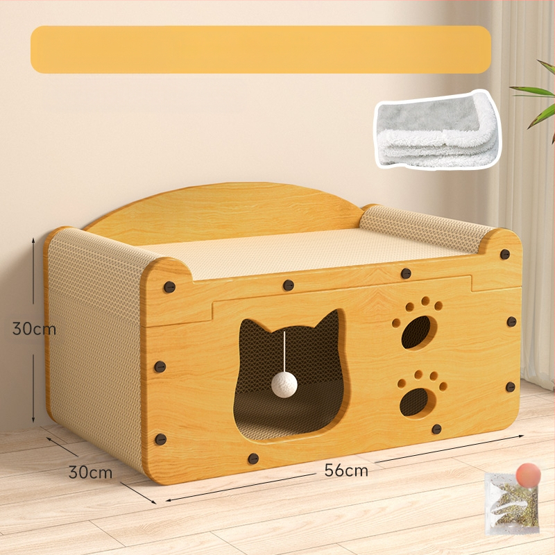 Vertikali katės draskymo lenta, katės lizdas, vientisa, atspari dilimui ir nešerianti katės letenų lenta, universali visiems metų laikams, žieminis katės namelis, kačių žaislai ir reikmenys