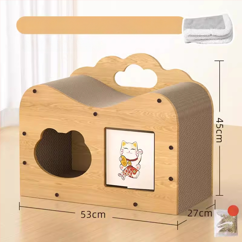 Vertikali katės draskymo lenta, katės lizdas, vientisa, atspari dilimui ir nešerianti katės letenų lenta, universali visiems metų laikams, žieminis katės namelis, kačių žaislai ir reikmenys