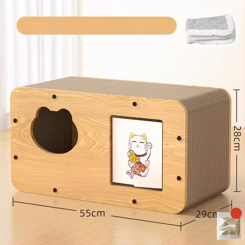 Vertikali katės draskymo lenta, katės lizdas, vientisa, atspari dilimui ir nešerianti katės letenų lenta, universali visiems metų laikams, žieminis katės namelis, kačių žaislai ir reikmenys