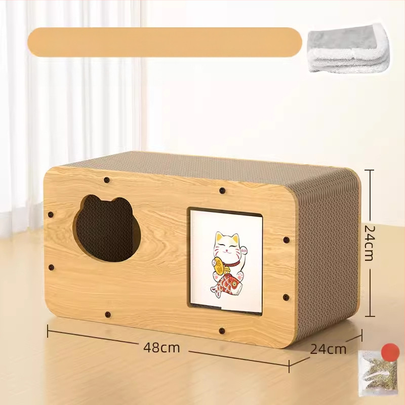 Vertikali katės draskymo lenta, katės lizdas, vientisa, atspari dilimui ir nešerianti katės letenų lenta, universali visiems metų laikams, žieminis katės namelis, kačių žaislai ir reikmenys