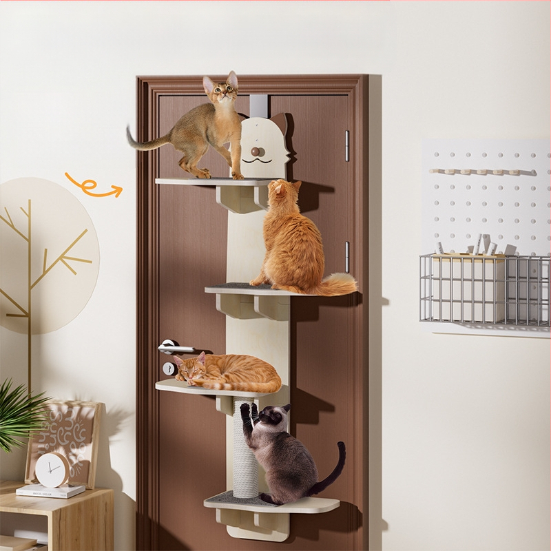 Kačių laipiojimo stovas, sieninis, mažas, netuščias, pakabinamas prie sienos, medžio masyvo, kačių laipiojimo stovas, buitiniai kačių žaislai, kačių baldai, papuošalai