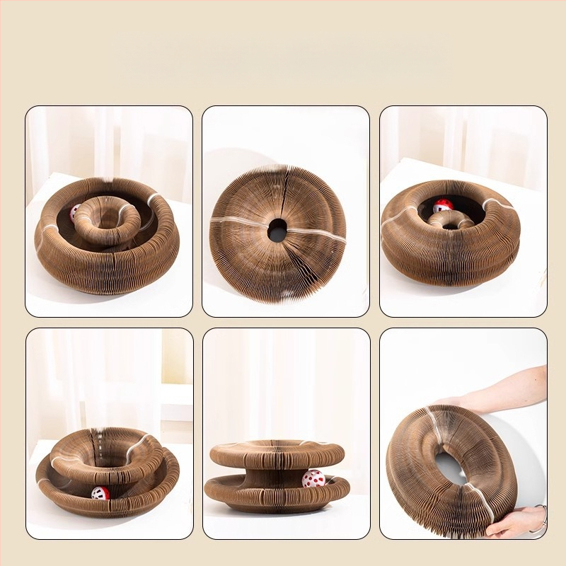 „Magic Organ“ katės draskymo lenta, sulankstomas kačių žaislas su varpeliu, savaiminio palengvinimo katės šlifavimo letena, gofruotas popierius, atsparus įbrėžimams katės lizdas