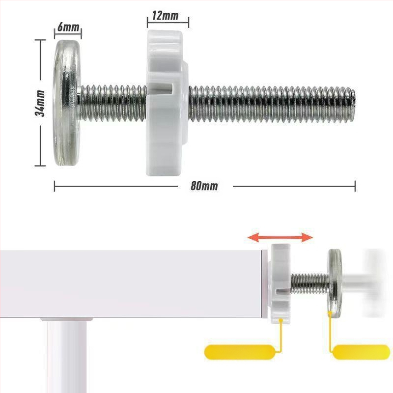 Lameda ülaosaga poldikaardipesa uksepiirete, beebitreppide piirete, lastepiirete ja kaitsepiirete tarvikute jaoks