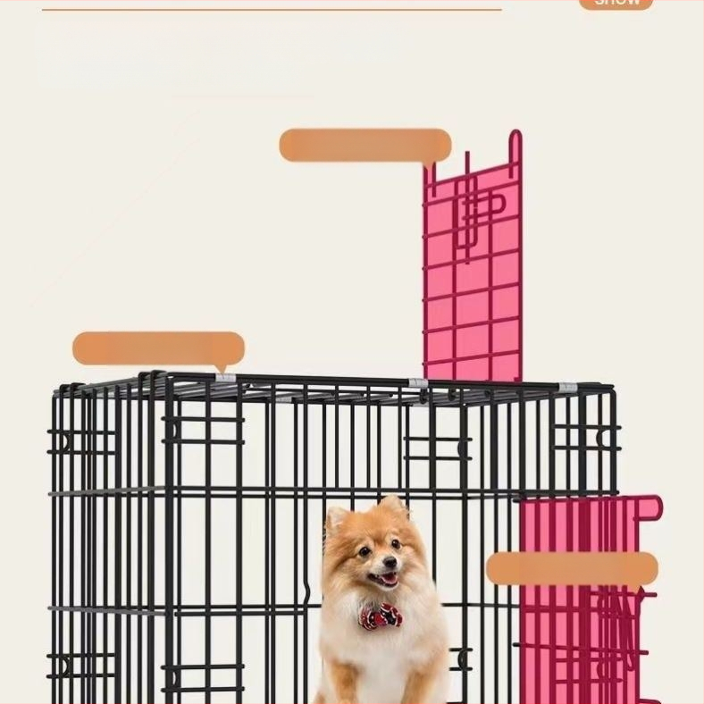 Összecsukható kutyaketrec kis kutyáknak és közepes méretű kutyáknak, teddy bichon corgi különleges háztartási beltéri vasketrec toalettel