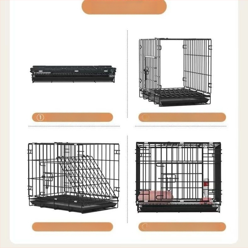 Összecsukható kutyaketrec kis kutyáknak és közepes méretű kutyáknak, teddy bichon corgi különleges háztartási beltéri vasketrec toalettel