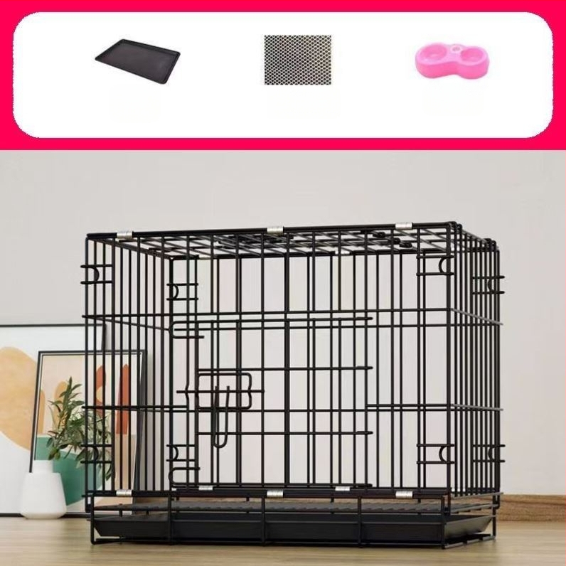 Összecsukható kutyaketrec kis kutyáknak és közepes méretű kutyáknak, teddy bichon corgi különleges háztartási beltéri vasketrec toalettel