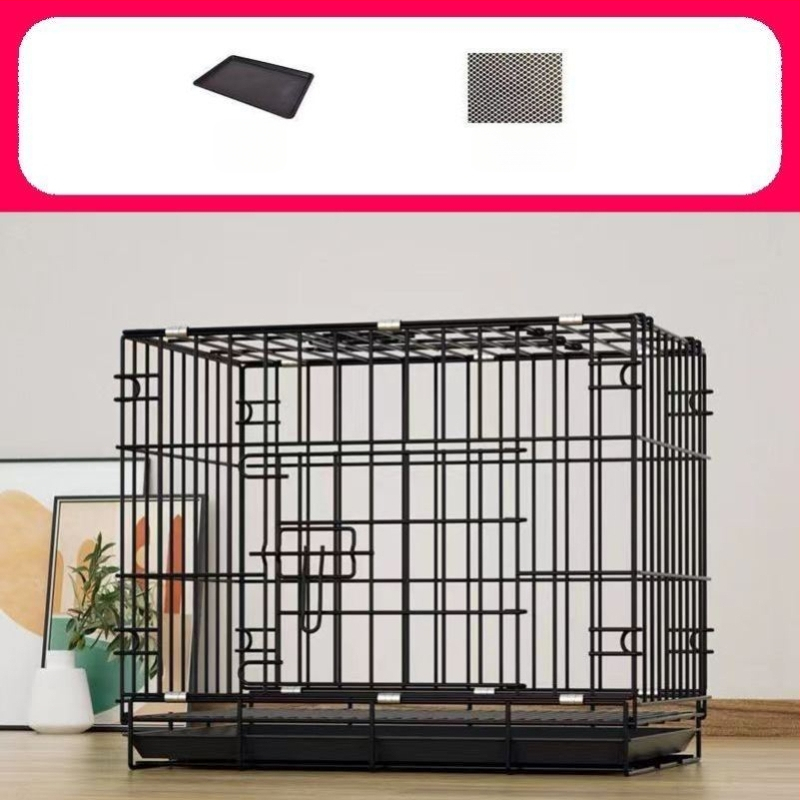 Összecsukható kutyaketrec kis kutyáknak és közepes méretű kutyáknak, teddy bichon corgi különleges háztartási beltéri vasketrec toalettel