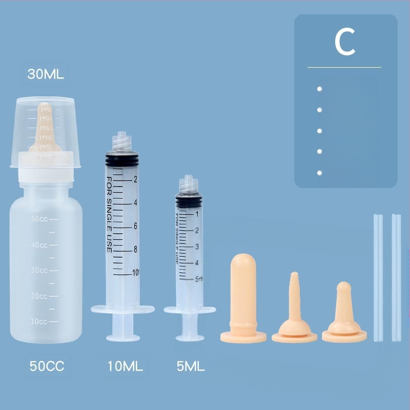 Kisállat gyógyszeradagoló palack kiscica kölyökkutya palack univerzális gyógyszeradagoló cseppentő mellbimbó újszülött kiscica etető kellékek