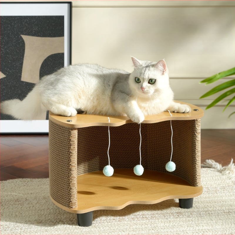 Nova daska za grebanje mačaka u obliku ljuske jajeta, mačje gnijezdo, integrirani stolić za kavu za dnevni boravak, univerzalna igračka otporna na habanje i prezriva za mačke