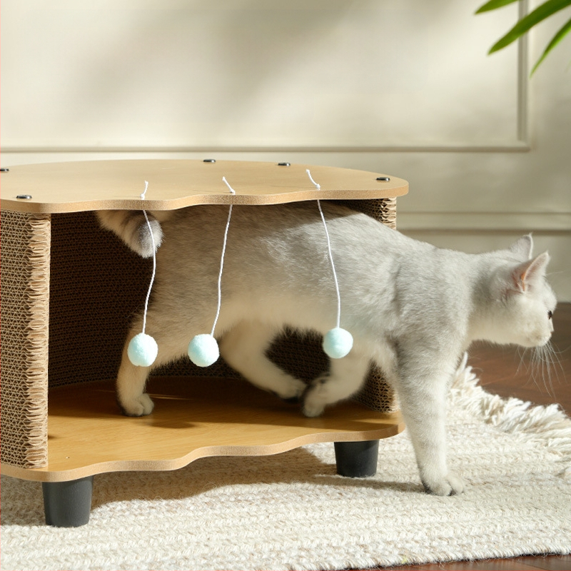 Nova daska za grebanje mačaka u obliku ljuske jajeta, mačje gnijezdo, integrirani stolić za kavu za dnevni boravak, univerzalna igračka otporna na habanje i prezriva za mačke