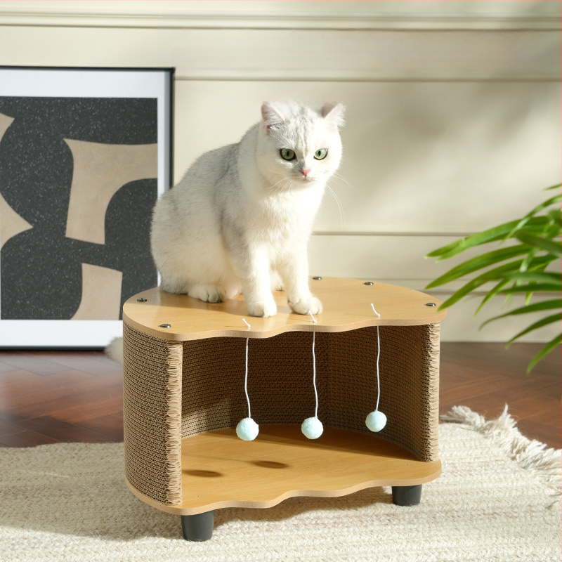 Nova daska za grebanje mačaka u obliku ljuske jajeta, mačje gnijezdo, integrirani stolić za kavu za dnevni boravak, univerzalna igračka otporna na habanje i prezriva za mačke