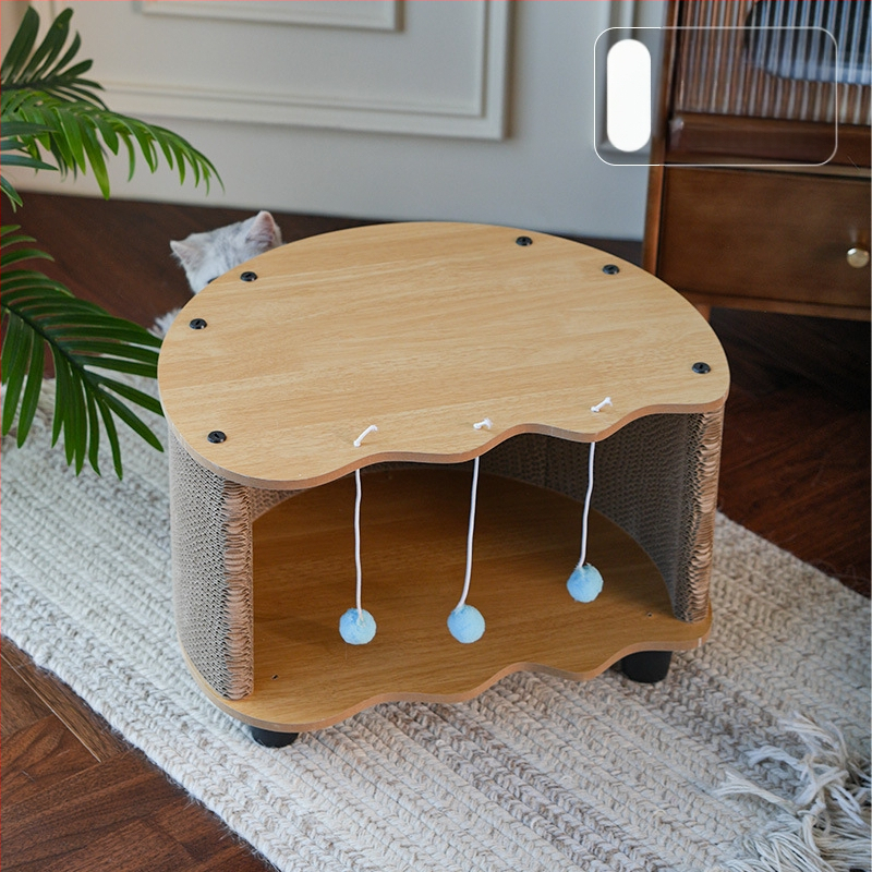 Nova daska za grebanje mačaka u obliku ljuske jajeta, mačje gnijezdo, integrirani stolić za kavu za dnevni boravak, univerzalna igračka otporna na habanje i prezriva za mačke