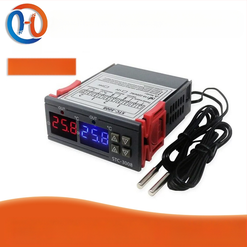 STC-3008 компютърен цифров дисплей интелигентен двоен контрол електронен термостат двоен дисплей двоен температурен регулируем температурен контролер